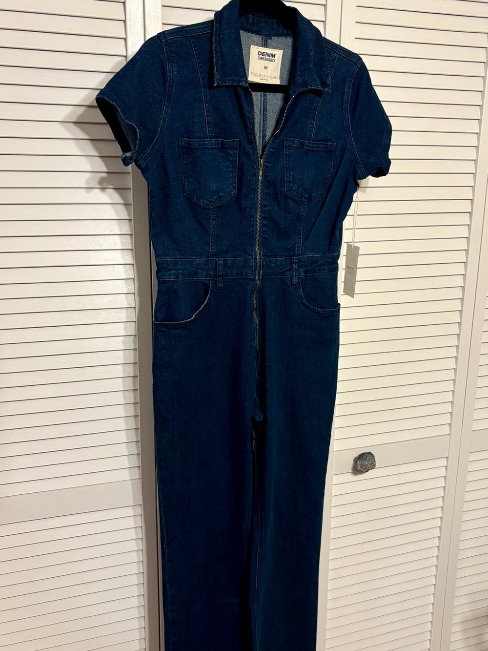 Denim Jumpsuit (Short Sleeved)